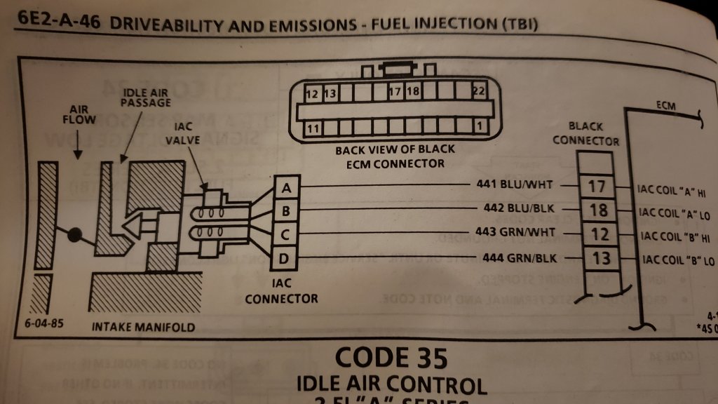 High idle help after replacing fuel pumps, 1988 K30, Original, TBI, 454 ...